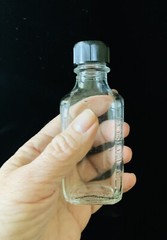Lot Of 5 Imperfect Clear & Brown Apothecary Glass Bottle Pharmacy Meds 2.5-4.5”