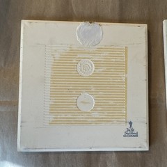 Lot of 2 Vintage Handmade Delft Holland Pharmacy 6×6 Tiles Apothecary Blue White