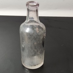 VTG Clear Glass Pharmaceutical Medicine Bottle Pharmacy „CONTENTS 3 FLD OZS“