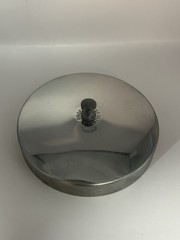 Grafco Medical Apothecary Glass Jar Stainless Lid Blue Letters Tongue Depressors