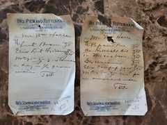 File box & 101 antique prescriptions (1913) – Codeine, Anodyne, Poisons