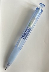Rare Prozac Weekly Eli Lilly Medical Drug Rep Pharmaceutical Pen Clear Blue