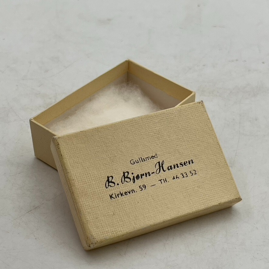 VTG Cardboard PILL BOX prescription Gullsmed Pharmacy Kirkevn Bjorn Hansen