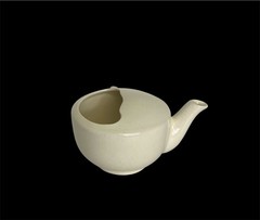 Empire Ware England Ivory Scalloped Invalid Feeder Apothecary Pharmacy Rx