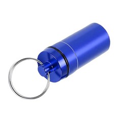 2-5pcs Mini Keychain Tablets Case Water Proof Outdoor Tablets Container Blue