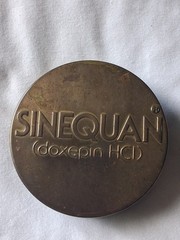 Vintage Sinequan Doxepin Drug Rep Brass Magnifying Glass