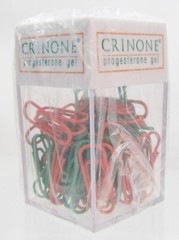 LOT 2 Pharmaceutical Drug Rep CRINONE Plastic Paper Clips Holder Magnetic PROMO