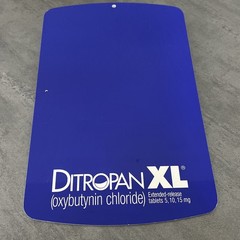 RARE Ditropan XL Blue Plastic Clipboard Drug Rep Promo Pharmaceutical Oxybutynin