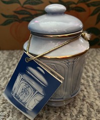 Blue Porcelain Apothecary Jar PMA Meeting April 1988 Given As A Gift Lederle