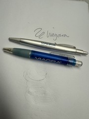 VIAGRA PENS Lot of 2 Metal Ball Point & Plastic Pharmaceutical Promo – Lot of 2