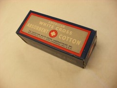 Antique Vtg Medical Dental Pharmacy – American White Cross Cotton – Unopened Box
