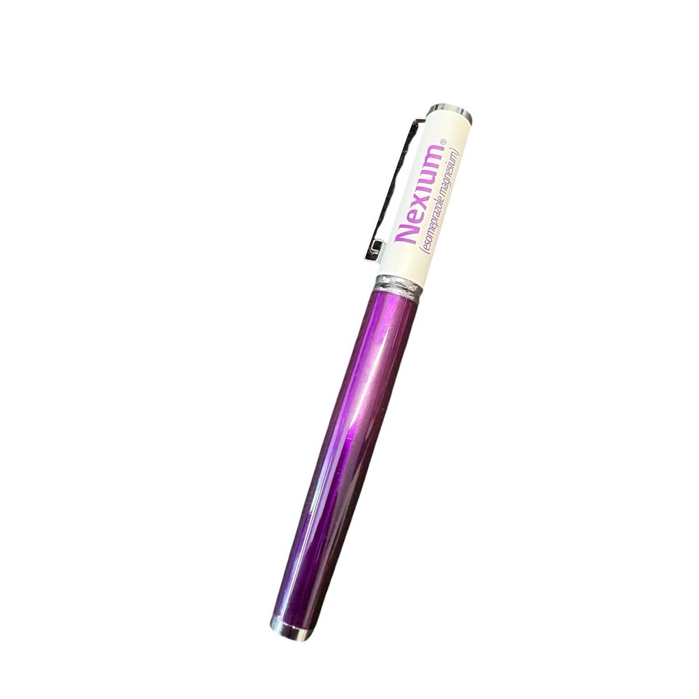Nexium Esomeprazole Magnesium Promotional Metal Ballpoint Pen Purple White New