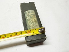ANTIQUE ENGLISH SUGAR-COATED TABLETS BOTTLE & BOX MEDICAL PHARMACY CASCARA