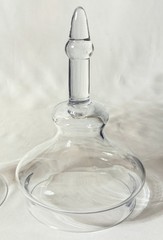 Large Clear Glass Apothecary Counter Display Jar with Large Fenial Lid 19.5″