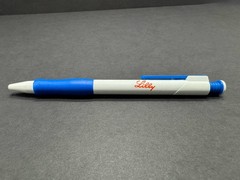 Eli Lilly Promotional Click Pen Blue Grip Pharmaceutical Rep Advertising Pen