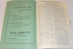VTG 1940 DRUGGIST CONVENTION SOUVENIR BOOK! CHARLOTTE, NC! ADS/HOTELS/PICTURES!