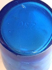 Vtg Cobolt Blue Ground Glass Apothecary Pharmacy Medicine Stash Jar