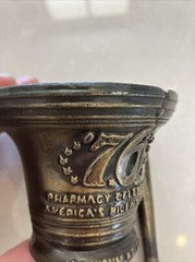 Mortar and Pestle, Metal Small America’s Bicentennial 76 Rx Apothecary Pharmacy