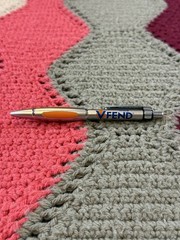 Drug Rep VFEND Collectible Heavy Metal Pen RARE Orange Chrome Working