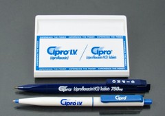 Cipro Lot PENS & Magnet Clip Drug Rep Pharmaceutical Promo Advertising Dry Ink