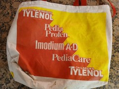 Tylenol Pharmaceutical Drug Advertising Cloth Tote Bag Vintage 80s 18″ x 12″