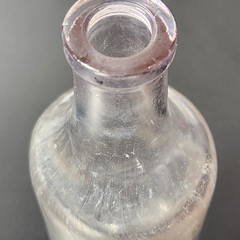 VTG Clear Glass Pharmaceutical Medicine Bottle Pharmacy „CONTENTS 3 FLD OZS“