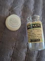 AH Robins Ambar EMPTY Medicine Bottle Mephate Prof. Sample Vintage
