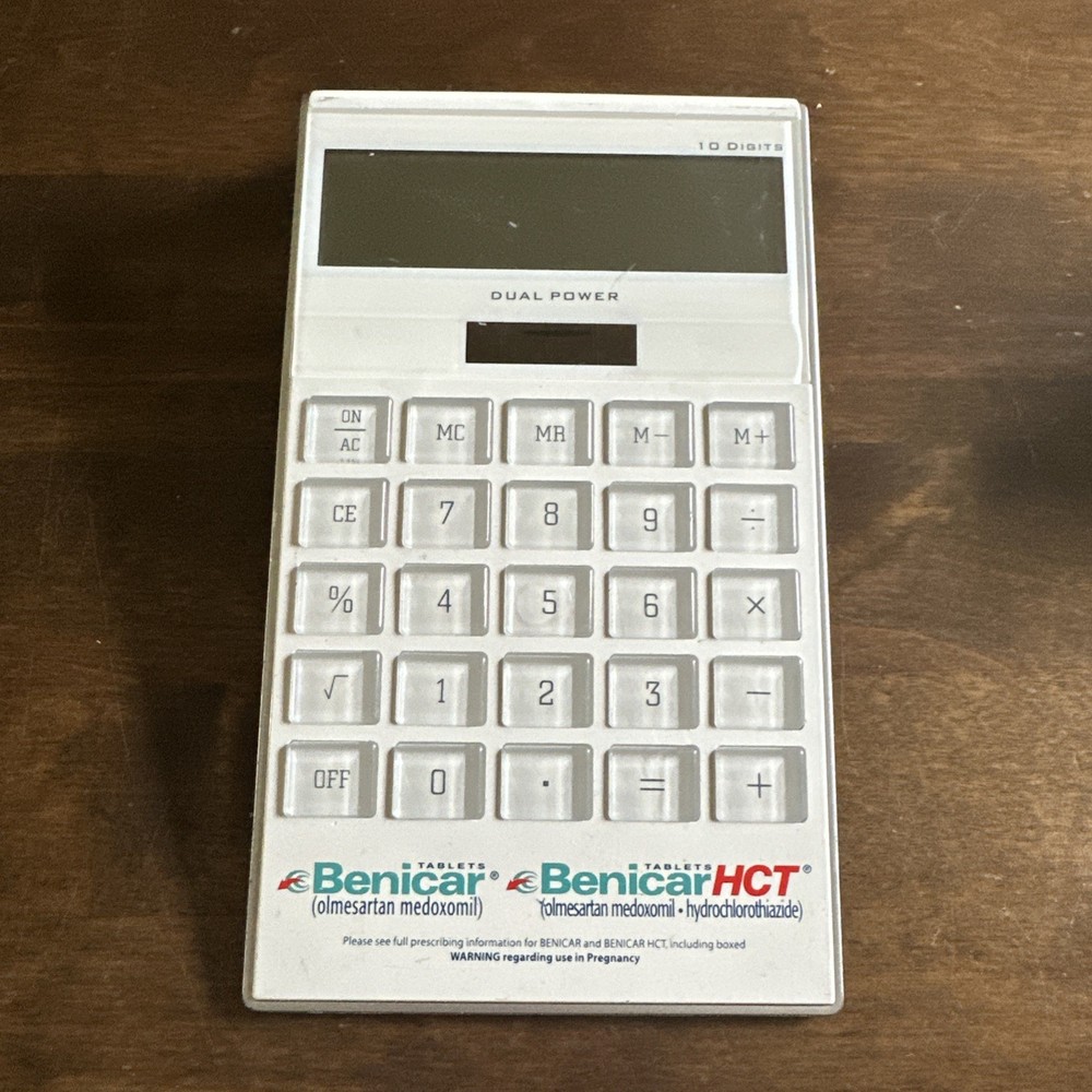 Pharmaceutical Advertising Promotional Benicar Calculator Benicar Tablets