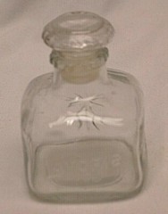 Lavoris Mouthwash Medicine Glass Square Bottle with Stopper Vintage