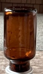 lot vtg amber brown glass empty vial for display medical pharmacy old time doc