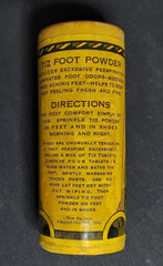 1942 Advertising Medicine Container TIZ Foot Powder Wyeth Chemical Jersey City