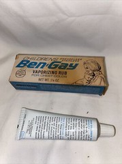 Vintage 1966 Children’s Ben Gay BEN-GAY VAPORIZING RUB in box metal tube NOS