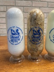 Vintage Rexall Drug Store Apothecary Show Globe Pharmacy Bottle Set (3) Display