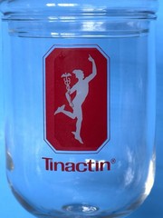 Vtg RX Glass Apothecary Jar Pharmacy Tinactin 1970s 1980s Robinhood Advertising