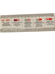 Lilly Promotional Ruler Vintage Darvocet-N Darvon Compound 65 cir 1965 USA