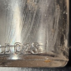 VTG Clear Glass Pharmaceutical Medicine Bottle Pharmacy „CONTENTS 3 FLD OZS“