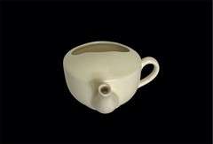 Empire Ware England Ivory Scalloped Invalid Feeder Apothecary Pharmacy Rx