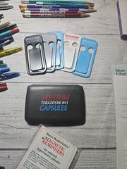 Vintage Pharmaceutical Medical Rep Lot – Pens, Clips, Calculator, Pencils, Paper