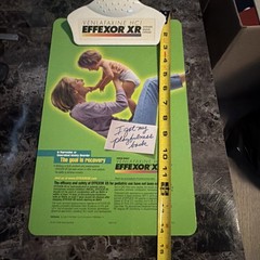Effexor XR Clipboard Drug Rep Promo 2000s