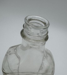 Vintage Illinois glass pharmacy 8 oz. medicine prescription Bottle with Lid