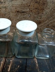 Lot Of 4 Vintage Upjohn Unicap Multivitamins Empty Bottles Collectible Jars Drug
