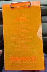 Vintage 1990s TORADOL Clipboard Medical Promo Painkiller Neon Orange