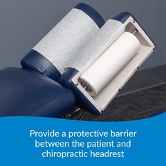 TIDI 618 Avalon Single-Use Chiropractic Headrest Paper 8.5″ x 125′, White