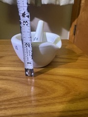 Vintage Coors USA 522-000 Heavy White Porcelain Lab Mortar and Pestle