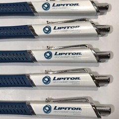Lipitor/Caduet Heavy Metal Drug Rep Pharma Advertising Promo Pen Lot of 5