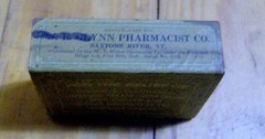 antique 1890s PEPSIN CHARCOAL LOZENGES box GLYNN Saxtons River VT medical pills
