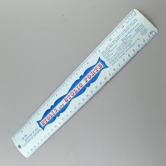 Sharp Dohme Merck Stolic Forte Vinbarbital 1950s Pharmaceutical Ad Metal Ruler