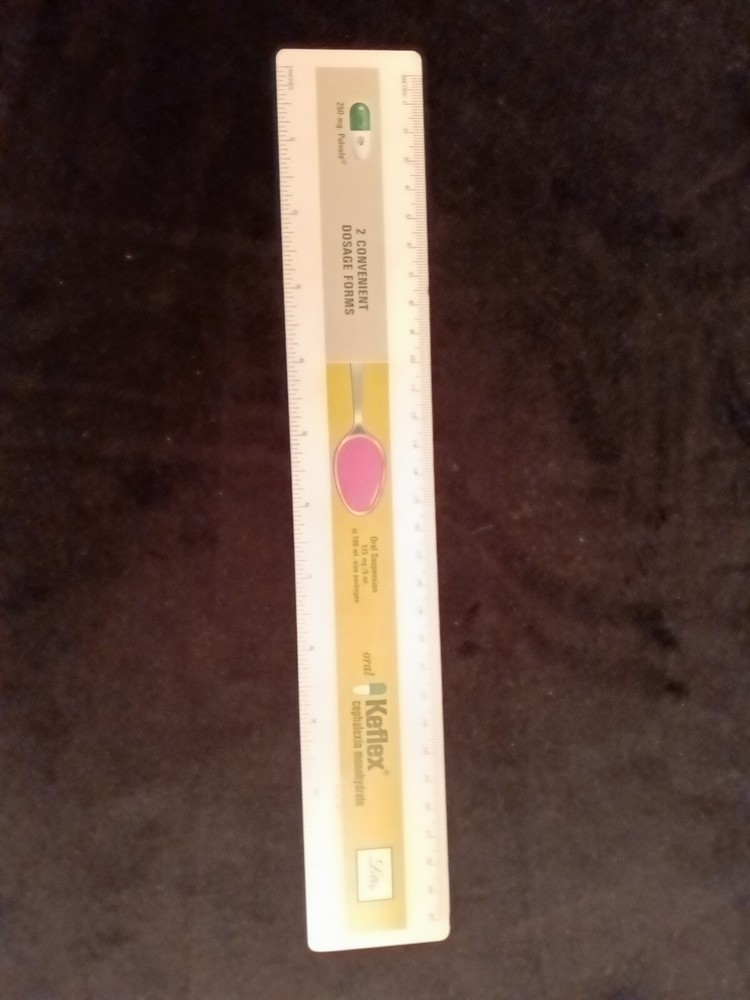 Vintage 1971 Drug Rep KEFLEX RULER Lilly Cephalexin Monohydrate RARE 12″ / 30cm