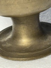 Vintage 1940s – 50s Solid Brass Mortar and Pestle Greek Key Design Pattern 3.5lb