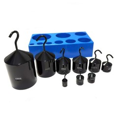 Hook Weight Set,9 Piece Hooked Weight Mass Set 10g – 1,000g